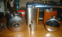 6 stainless steel whiskey flask in good condition 30.00
