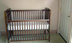 Baby 6 year crib for sale. Excellent condition. Mattress included. $75.00 or best offer. Please email or call -- for more details.