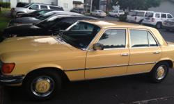 This is a beautiful 1973 Mecedes Benz SE 450. She has 133,000 original miles, 4.5L V-8, Auto, power windows, CD, black leather, new battery, alternator, fuel pump, fuel filter, distributer, plugs, wires, 2 new tires. Starts up and runs great, even on