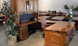 Used classic U shape executive desk.
With Glass hatch.60"H.
Left return.
All set at 80"Wx108"D.
Single chair included.
One set only.
Delivery and installation are extra charges.
Tel:1-800-939-7971
Fax:1-800-939-7975
www.SourceMasterLLC.com