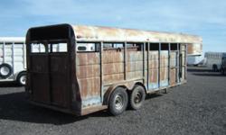 Big ol' Stock combo(ish) trailer. Used to be blue, we're pretty sure. There's a few spots that still are even!
Come see it in person @
Riverside Trailers, Jerome
322 Yakima
Call us @ ..
Mention this ad.
Trades welcome. Other trailers in stock.