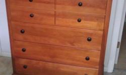 Eight piece oak bedroom set for sale. Chest, Dresser,mirror, mens armoir,two nightstands,two head and foot boards.Made by Vaughan furniture. Excellent condition.