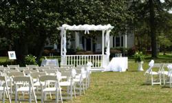 Enjoy the great outdoors in this lovely white Gazebo with bench seats. Great &nbsp;for relaxing and reading&nbsp;or just gazing into your loved ones eyes. Used in B&B operation for weddings, proposals and photo ops. Great for photographers or just to put