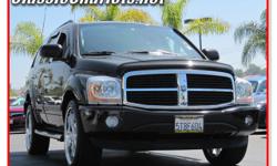 2006 Dodge Durango SLT with 5.7 liter V8 engine, Check out this powerful 2006 Dodge Durango SLT with the legendary 5.7 liter HEMI V8 engine!. This SUV comes with massive chrome wheels, running boards and a roof rack. inside you can fit 8 passengers with
