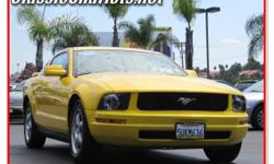 2006 Ford Mustang. One of the most well known American vehicles is the Ford Mustang! This coupe has an aggressive muscle-car styling and has been detailed so that yellow paint is vibrant and is sure to catch some attention! Inside you get power locks