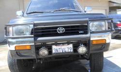 For Sale 95 4Runner SR5,V6,3.0,2WD, Automatic,Power Windows,Power Door Locks,Power Sliding Sun Roof,Cold Air Conditioning,AM/FM Stereo Cassette,CD Changer,Lifted,Off Road Wide Titers,Roof Rack,Running Board,Grill Gaurd,Lights Gaurd All Around,156K