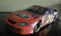 I have several Jeff Gordin die-cast cars for sale. &nbsp;Boxes had gotten wet when me moved but cars were protected with plastic bags inside boxes, no water damage.
J. Gordon 2-Pepsi cars
J. Gordon 1 - Championship car in case
J. Gordon 1 - Sesame St car