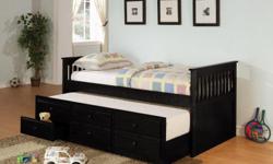 Aleris 3-PC Storage Trundle Bed Package Deal Set&nbsp;&nbsp;
*Package Deal Includes:
Aleris storage trundle bed-----$549.99
Serta Resolution III twin size spring mattress-----$249.99
Serta Resolution III twin size spring mattress-----$249.99
&nbsp;