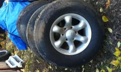 chevy pu aluminum wheels 6 on 5 1/2 tires no good 150.00 chris --