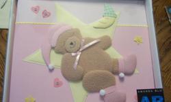 SCRAPBOOK NEW IN PINK. COVER IN PLUSH WITH TEDDY BEAR. NEVER BEEN USED.