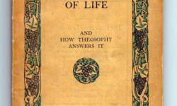 A 1911 COPY of The Riddle of Life and How Theosophy Answers it: by Annie Besant. The book is in fine condition for being 101 years old, pages do have foxing and crease on back. Has four colour plates spine is perfect.
Please contact for details, seller
