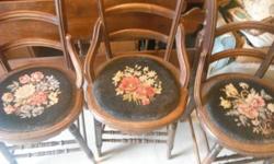 More antique chairs for sale.&nbsp; Have emboridered seats.&nbsp;