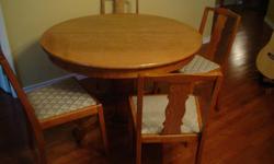 antique aok pedestal table and four chairs
asking $200
Please call (604)507-0698