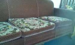 Antique Mohair sofa for sale. &nbsp;Sofa is in great condition. &nbsp;No musty smell. &nbsp;Brown floral pattern on one side of Cushion. &nbsp;Wood is also in great condition. &nbsp;A great deal for the price!!!!