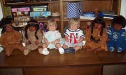 &nbsp;
A COLLECTION OF Apple Valley 22" Custom Made &nbsp;Dolls Hand assembled and outfits hand made. Selling price $125 - Special- JUST REDUCED-ONLY A FEW LEFT -- &nbsp; $65 EA.
&nbsp;