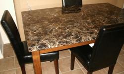 BRAND NEW JUST OUT OF THE BOX BEAUTIFUL MARBLE TABLE & 4 CHAIRS ONLY $450