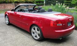 2006 Audi A-4 convertible for sale. Clean carfax, non-smoking. All records available. Amazing car with only 30,000 miles. This is a car my husband drives to work and back. It also has low profile tires that are in great shape. For more info please call