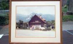 Framed photograph of an Austrian chalet with protective glass 23 x 27. Call Tom Taylor at 516 848 5179 or email me at Tom@mag4lists.com