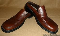 Bachrach Mens Brown Leather Shoes - slip on style | Made in Italy. EXCELLENT condition! Very comfortable.
Euro size 43
PayPal or Google Checkout accepted. I have a 100% seller rating on Ebay (under the account name of hollybee75)
FEEL FREE TO MAKE ME AN
