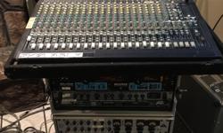 1. &nbsp;Behringer Eurodesk MX2442A &nbsp;24ch stereo mixer and power supply. Includes a board console light.
2. &nbsp;Volt Tamer C1450 power distribution with lights
3. &nbsp;Rockman Stereo Chorus and Stereo Echo
4. &nbsp;TC Electronics M300 reverb/echo