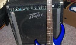 Brand New Peavey Bass Guitar, Royal Blue in color, Left-Hand, Peavey Amp TKO 65 (Used), Complete with Soft Case (Nylon), Leather Strap, Tuner, Immaculate Condition, Contact 1-850-951-3219,&nbsp; Thank You and Have a Very Blessed Day!!!&nbsp; Just in Time