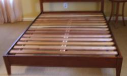 Full-size platform bed, can be used with or w/out box spring.
Cherry look wood, excellent condition, save for some scratches on legs (vacuuming). Lightweight yet very durable.
Relocating.
704.728.6445