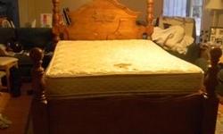 I have a Queen mattress with pillow top, Standing Dresser, Dresser with mirror, two night stands and head board and foot board. All in Mahogany with carved flowers on them. In very good shape call (904) 845-6991
asking $750.00 OBO