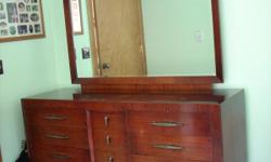Soilid Cherry Wood 1950's Bedroom furniture>>
And if Sold Separately......
Full bed & Night Stand $100
night stand
27in-high
19in-deep
20in-wind
1 drawer
1shelf
womens dresser $400
33in-high
64in-wide
29in-deep
8 full drawers
4 small drawers
mens dresser