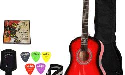 CLICK HERE: http://wwv.marshallup.com/beginner-red-folk-acoustic-guitar-starter-pack.html
Beginner 38 Inch Folk Acoustic Guitar Set Red with Extra Guitar Tuner, 38" Bag, 5 x Alice Picks, Strap, Guitar Strings Set
&nbsp;
Features:
&nbsp;
This Guitar?s