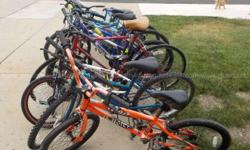 Hurray summer is here;
Assorted used bikes at a give away price of $60 per bike.&nbsp;
Call : two four zero. three seven four. eight six eight one.
Local pick up only.
Cash only .