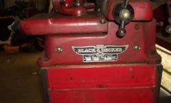 THis is an older model Black and Decker Super Service &nbsp;Valve Refacer.&nbsp;The motor still works, and the grinders for the valves and shims work! It has all it's parts. The belt has slipped on it and may need belts.&nbsp; A great addition for a shop!