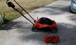 This is a nice unit, used about 5 times, clean sharp and runs as new,
is both a mulching or side discharge mower.
In excellent condition, no problems. Comes with a 75ft elec line cord.
email me at dreamzend@juno.com
We are in Lady Lake, fl.
Ph. 225