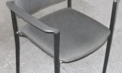 $25- black fabric stacking chair with black arms and legs 2/SC1550D,1551D ...Look at the other thousands of items we have and do http://www.liquidatedstuff.com