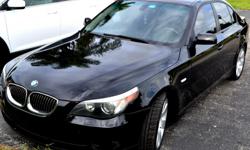 2007 BMW 530I, black and black 99k miles. Extended warranty valid till 110k. Car has been serviced only at BMW dealer.
Brand new braking system (OEM PART: 4 new rotors, brake pads and sensors, (2) new rear tires. Vehicle in excellent running condition.