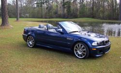 2005 BMW M3 convertible, 6 speed SMG transmission, &nbsp;Dark blue exterior/ light grey interior. Black top.
102,000 mi. Very clean, New Tires. Garage keep, nonsmoker.