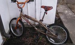 BMX bike orange and black good condition