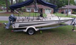 16' Cobia with 60 hp Evinrude motor . Runs great. Galvanized drive on trailer , new trolling motor, 2 way radio, Am/Fm CD player, 2 canapy tops, 13&nbsp;gallon &nbsp;seat gas tank. Great flats&nbsp;and freshwater &nbsp;and recreational boat. I paid