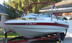 22 1/2-foot Reinell BRXL-225 350 MagnumV8 10-person capacity 1994. Excellent condition, well maintained. Use for fishing, skiing, wake-boarding, cruising, camping. Trailer, skis, tube, boat cover included. $8000, OBO 520-1527 or 520-4183 dw1@ida.net