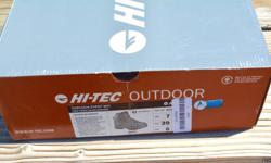 New In Box.&nbsp;
Hi-Tec Cascadia Hiking/Work Boots. &nbsp;Very Nice boots we have owned so many pairs, These were for my son but he didnt get to wear them before he grew out of them. Our Loss Is your Gain. &nbsp;