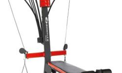 The Bowflex PR1000 home gym is a great way to strengthen your muscles and add a bit of cardio training to the mix with over 30 strength exercises and a built-in rowing station. With up to 210 pounds of Power Rod resistance, this versatile machine helps