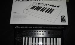 I am selling this Brand New 25-key MIDI Keyboard Controller for $100. FIRM.
FEATURES:
Abelton Live Lite Software&nbsp;
25-key Touch Sensitive Keyboard
Control any Mac or PC Music Software
Velocity Sensitive keys with modulation and pitch-bend wheels
High