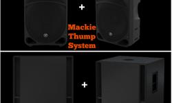 I have a brand new Mackie full Thump system for sale which includes:
2 Mackie Thump15 1000W 15" Powered Loudspeakers (each in a separate box), and 2 Thump18S 1200W 18? Powered Subwoofers, each in a separate box, all brand new, never used. They are state