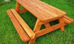 We have the Picnic Table you are looking for!! Visit our website at http://www.valleypicnictables.webs.com
These are the toughest and prettiest picnic tables in all of the Rio Grande Valley Area..GUARANTEED
Give me a call and lets get you going on a brand