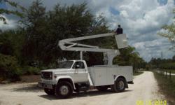 1985 GMC 65 SERIES BUCKET TRUCK 366 GAS MOTOR ALISON AUTO TANSMISSION WORKS GOOD CALL RON FOR MORE INFO