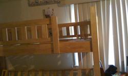 wooden bunk bed good condition