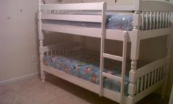 ANOTHER good deed .Today we will be selling the NEW solid wood bunk beds sets we have left in stock a small amount above cost. The beds are SOLID WOOD, new un-used, un-damaged, un-open with new 7 inch inner spring mattress with built in bunkie boards.