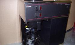 This is a BUNN Model VPR pourover coffee brewer with 2 warmers. This is a commercial unit that was manufactured by BUNN in April of 1998, and was taken out of a working account. Everything works. This unit is used and shows some wear and tear, but overall