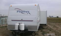 Lenght 32 ft. Width 8 ft.
with tip out.
Every thing works and is clean.
See the pic. and give me a call.
Vernie Blackmon 208-324-8424
2345 E. 3200 S. Jerome Idaho
Asking price $11,000.
This trailer is large and could be lived in, has ful bed in front