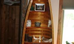 CANOE BOOKCASE WITH FIVE SHELVES. GREAT CONDITION