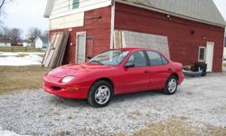Red 1997 Pontiac Sunfire
128,000 miles ,brand new tires, new transmission, timing chain, head gasket, new heater core
runs great and easy on gas, selling as is. Any questions call and we will try to answer them.